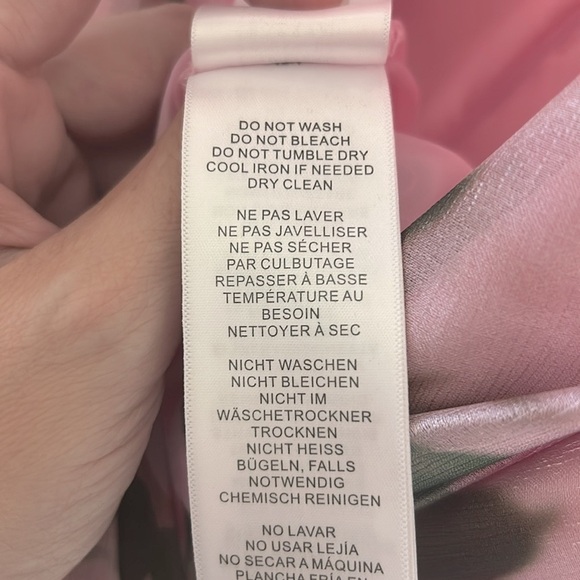 NWT Adrianna Papell printed floral pink organza wide leg jumpsuit - Picture 14 of 16